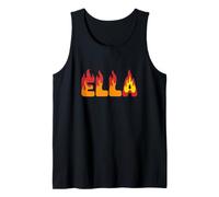 Ella on Fire Nom Word Art - Jolie Flamme personnalisée Débardeur