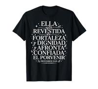 Ella Revestida De Fortaleza Y Dignidad Christian Espagnol T-Shirt