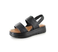 ella Sandales épaisses à lanières confortables rembourrées et à crampons pour femme, Noir , 36 EU