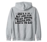 Elle a 10 Ans mais Elle ne Peut jamais décider où Manger drôle Sweat à Capuche