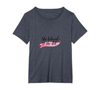 Elle a cru et a Fait Une Source d'inspiration pour l'émancipation des Femmes T-Shirt, Femme Grandes Tailles, Bleu Chiné, 1X