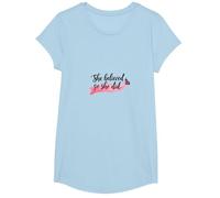 Elle a cru et a Fait Une Source d'inspiration pour l'émancipation des Femmes T-Shirt, Fille, Bleu Céleste, L