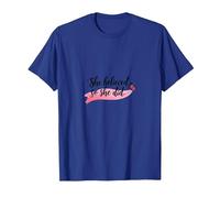 Elle a cru et a Fait Une Source d'inspiration pour l'émancipation des Femmes T-Shirt, Homme, Bleu Royal, S