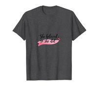 Elle a cru et a Fait Une Source d'inspiration pour l'émancipation des Femmes T-Shirt, Homme, Chiné Foncé, 6XL