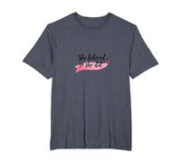 Elle a cru et a Fait Une Source d'inspiration pour l'émancipation des Femmes T-Shirt, Homme Grandes Tailles, Bleu Chiné, 5X Tall