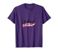 Elle a cru et a Fait Une Source d'inspiration pour l'émancipation des Femmes T-Shirt, Homme, Violet, L