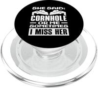 Elle a Dit Cornhole ou Moi, Son Joueur de Cornhole me Manque PopSockets PopGrip pour MagSafe