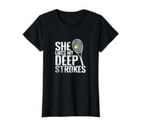 Elle Aime Mes Coups Profonds T-Shirt Graphique avec Valeur, Femme, Noir, XL
