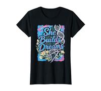 Elle construit Ses rêves en ingénierie des STEM dans Ses mathématiques en Sciences de l'ADN T-Shirt