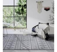 Elle Decor ation Itinerance Tapis de Salon Moderne, à Poils Longs, Motif Moderne, Moelleux, Doux, pour Salon, Chambre à Coucher, Chambre d'adolescent, Gris Clair, 80 x 120 cm