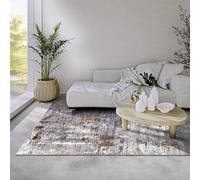 Elle Decor ation Malard Tapis Moderne, Design Abstrait, antidérapant, à Poils Courts, pour Chambre à Coucher, Salle à Manger, Salon, Couloir, Cuisine - Cuivré et doré - 80 x 150 cm