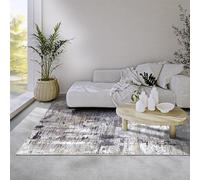 Elle Decor ation Malard Tapis Moderne, Design Abstrait, antidérapant, à Poils Courts, pour Chambre à Coucher, Salle à Manger, Salon, Couloir, Cuisine - Anthracite doré, 80 x 150 cm