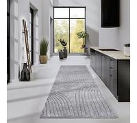 Elle Decor ation Tapis à Poils Longs - Tapis de Salon Moderne, à Poils Longs, Motif Moderne, Moelleux, Doux, bohème, pour Salon, Chambre à Coucher, Gris Clair, 80 x 240 cm