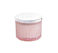 Elle Décor Cristal à facettes en Verre Bougie W Lid-Cherry Blossom, Rose