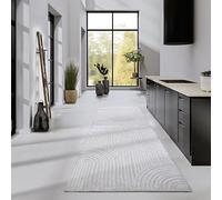 Elle Decor Tapis Chappe - Tapis de Salon Moderne à Poils Longs - Motif Moderne - Moelleux - Doux - Style bohème - pour Salon, Chambre à Coucher - Blanc crème - 80 x 240 cm