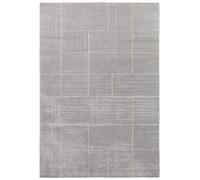 ELLE Decoration Castres Tapis de salon Moderne et Moelleux à Poils Courts - Aspect Scandi - Effet Profond - Moderne - Doux - pour salon, Chambre, Cuisine ou Salle à Manger - Gris Clair - 160 x 230 cm
