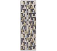 Elle Decoration Creuse Tapis à poils courts - Aspect soie viscose effet profond et moderne et moelleux pour salon, chambre à coucher, chambre d'enfant, salle à manger en gris foncé pastel, 80 x 250 cm
