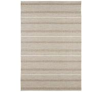 Elle Decoration Laon Tapis d'intérieur et d'extérieur 80 x 150 cm - Look fait à la main Design moderne tissé plat - Résistant aux intempéries pour terrasse, balcon, salon, cuisine, bureau et chambre à coucher en crème, 80 x 150 cm