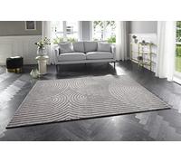 ELLE Decoration Panglao Tapis de Salon Moderne Moelleux, Style bohème scandinave très Profond, pour Salon, Chambre à Coucher, Cuisine, Couloir, Gris, 120 x 170 cm