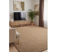 Elle Decoration Rocco Tapis doux à tissage plat, lavable en machine, aspect laine, durable et durable, moderne, look scandinave, pour salon, salle à manger, chambre à coucher, couloir, caramel, 80 x