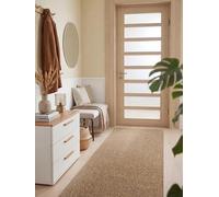 ELLE Decoration Rocco Tapis Doux à Tissage Plat, Lavable en Machine, Aspect Laine, Durable et Durable, Moderne, Look scandinave, pour Salon, Salle à Manger, Chambre à Coucher, Couloir, Caramel, 80 x