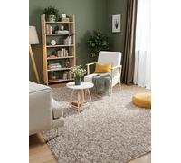 ELLE Decoration Rocco Tapis tissé à Plat, Lavable en Machine, Aspect Laine, Durable et Durable, Moderne, Look scandinave, pour Salon, Salle à Manger, Chambre à Coucher, Couloir, Taupe, Multicolore 80