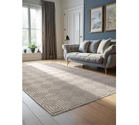 Elle Decoration Tapis design Tourmaline - Tapis de salon moderne à poils courts - Motif géométrique - Doux, glamour - Effet brillant pour salon, chambre à coucher, couloir - Blanc crème - 160 x 235 cm