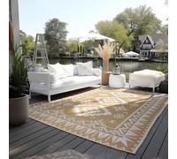 Elle Decoration Tapis d'intérieur et d'extérieur - Tapis réversible résistant aux intempéries et imperméable - Motif géométrique Moderne - Motif Losanges - Tapis d'extérieur pour Jardin, Balcon