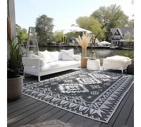 Elle Decoration Tapis d'intérieur et d'extérieur - Tapis réversible résistant aux intempéries et imperméable - Motif géométrique Moderne - Motif Losanges - Tapis d'extérieur pour Jardin, Balcon,