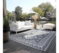 Elle Decoration Tapis d'intérieur et d'extérieur - Tapis réversible résistant aux intempéries et imperméable - Motif géométrique Moderne - Motif Losanges - Tapis d'extérieur pour Jardin, Balcon