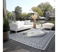 ELLE Decoration Tapis Oriental réversible pour l'intérieur et l'extérieur - Résistant aux intempéries et imperméable - Design Vintage - Tapis d'extérieur Oriental pour Jardin, Balcon, terrasse, Salon