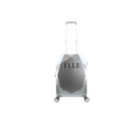ELLE Diamond Valises à Main /Bagage/ Trolley 56.5 cm (Small) 8 Roues Argent