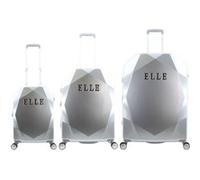 ELLE Diamond Set de Valise 56.5/67/76.5 cm 8 Roues Argent G