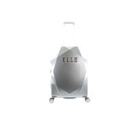 ELLE Diamond Valise de voyage /Bagage/Trolley 67 cm (Medium) 8 Roues Argent