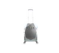 ELLE Diamond Valises à Main /Bagage/ Trolley 56.5 cm (Small) 8 Roues Argent