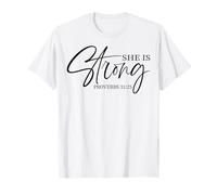 Elle est des Hommes et des Femmes chrétiens forts Qui Aiment Dieu et Jésus T-Shirt