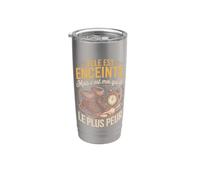 Elle Est Enceinte Mais Cest Moi Qui Ai Le Plus Peur Gobelet isotherme en acier inoxydable double paroi