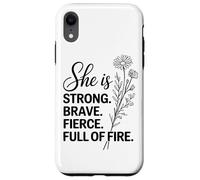 Elle est Forte, courageuse et Pleine de feu Coque pour iPhone XR