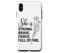 Elle est Forte, courageuse et Pleine de feu Coque pour iPhone XS Max
