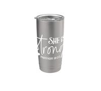 Elle est Forte Proverbes 31:25 Design Inspirant Gobelet isotherme en acier inoxydable double paroi