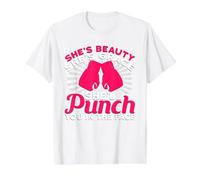 Elle est la beauté, Elle est la grâce, Elle va Te Donner Un Coup de Poing, Fille T-Shirt Graphique avec Valeur