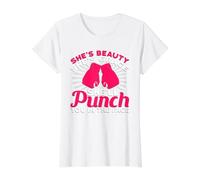 Elle est la beauté, Elle est la grâce, Elle va Te Donner Un Coup de Poing, Fille T-Shirt Graphique avec Valeur