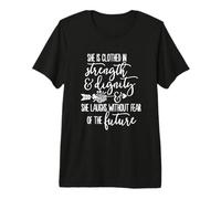 Elle est revêtue de Force et de dignité, Verset biblique, chrétienne T-Shirt Haut de Gamme