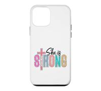 Elle est Une Femme chrétienne Forte (Proverbes 31, 25) Coque pour iPhone 12 Mini