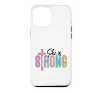 Elle est Une Femme chrétienne Forte (Proverbes 31, 25) Coque pour iPhone 12 Pro Max