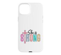 Elle est Une Femme chrétienne Forte (Proverbes 31, 25) Coque pour iPhone 15 Plus