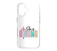 Elle est Une Femme chrétienne Forte (Proverbes 31, 25) Coque pour iPhone 17