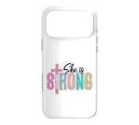 Elle est Une Femme chrétienne Forte (Proverbes 31, 25) Coque pour iPhone 17 Pro Max