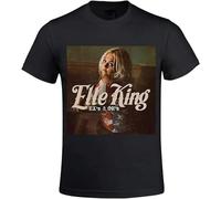 Elle King Ex's & Oh'S Men's O Neck Cotton Tee ShirtBlack Manches Courtes(Large)