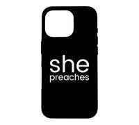 Elle prêche Le ministère des Femmes pasteurs et des Femmes prédicatrices Coque pour iPhone 16 Pro